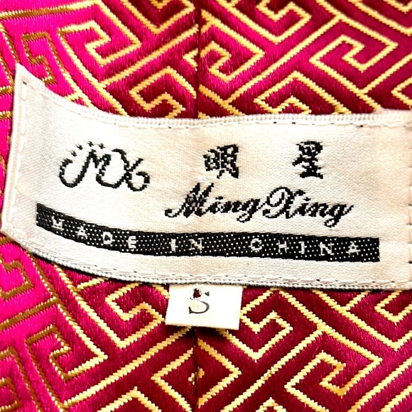 Vintage size small embroidered with flowers gold thread frog clasps - Picture 9 of 17